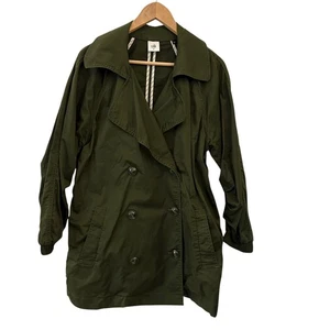 Abrigo Cabi Verde Ejército Elástico Abotonado Preppy Versátil Otoño Guisante Talla M - Imagen 1 de 8