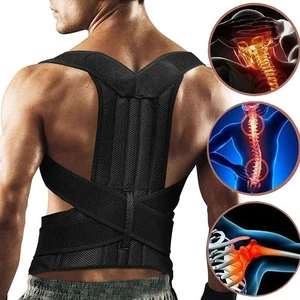 Adjustable Posture Corrector Low Back Support Shoulder Brace Belt for Men Women - Picture 1 of 7
