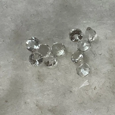 One Topacio Redondo Facetado 2.9x2.9x2mm 0.1ct Blanco 3mm Foto 1 de 2