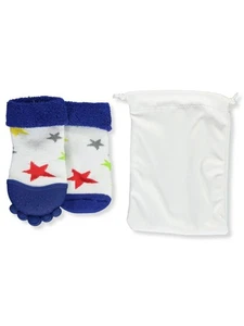 Nuby Baby Boys’ Teether Sock with Travel Bag Color: blue Size: one size - Picture 1 of 1
