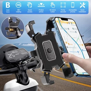 360° Motorcycle Bike Bicycle Cell Phone Holder Handlebar Mount GPS MTB - Picture 1 of 14