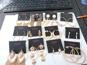12 PAIR CATHERINE MALANDRINO EARRINGS #2 - Picture 1 of 8