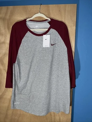 Camiseta Nike Legend manga 3/4 camiseta de entrenamiento de béisbol para hombre talla XL gris CJ1617 Foto 1 de 4