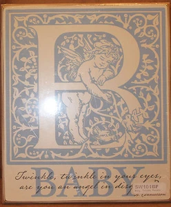 Danielson Designs Baby Boy Shabby Wood Wall Plaque - Blue "Twinkle, Twinkle"  - Picture 1 of 4