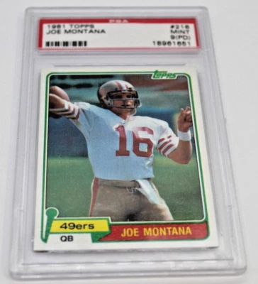 1981 Topps Football - #216 Joe Montana PSA Estado perfeito 9 (PD) 18961651 - Imagem 1 de 3