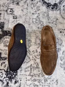 HARRY’S OF LONDON Made In Italy Snuff Suede Basel Penny Loafer 40 US 7 $525 - Picture 1 of 6