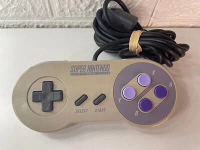 Super Nintendo SNES Gray Wired Controller Authentic OEM SNS-005 Tested - Image 1 of 4