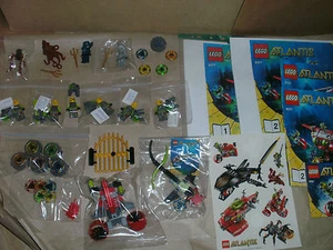 LEGO ATLANTIS MINIFIGURES KEYS ACCESSORIES INSTRUCTIONS SPARES & PIRANHA 30041 - Picture 1 of 36