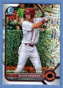 2022 Bowman Chrome Draft Austin Hendrick Sparkle Refractor Reds SP - Picture 1 of 2