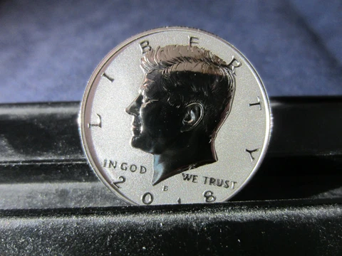 2018-S Silver Kennedy Half  Deep Cameo Mirror REVERSE Proof Upper Grading Range Cover