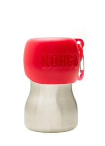 KONG H2O Portable Dog Drinking Bottle Pet Water Bottle Stainless Steel Small - Picture 1 of 6