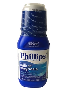 Phillips' Milk of Magnesia Liquid Original Flavor 12 fl oz, Sealed - Picture 1 of 6
