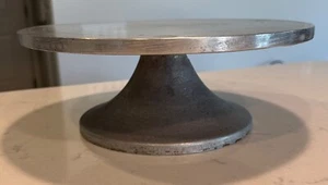 Vintage 12” Aluminum Pedestal Rotating Cake Display - Picture 1 of 7