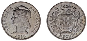 1 Silver ESCUDO / Plata. Portugal, 1915. República. UNC. - Picture 1 of 1