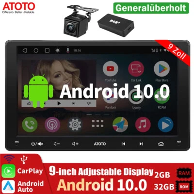 ATOTO A6PF DAB+ ChatGPT-AI 9" Android Autoradio Navi GPS Wireless CarPlay+Kamera - Bild 1 von 4