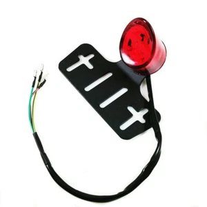 Red 12V Motorcycle Tail Light Brake Stop Running Light License Plate Holde ATV - Picture 1 of 8