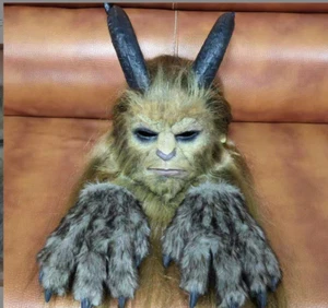 Beauty and the Beast Mask Prince Mask Horror Beast Mask Long Wig Halloween Props - Picture 1 of 12
