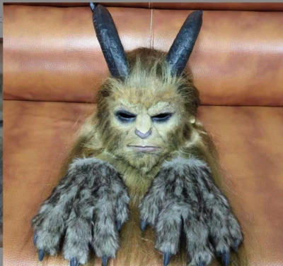 Beauty and the Beast Mask Prince Mask Horror Beast Mask Long Wig Halloween Props - Image 1 of 4