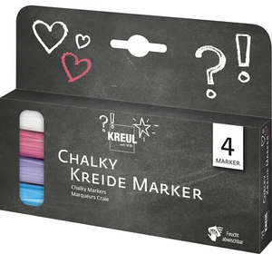 Marcador de tiza Kreul Chalky 4 piezas cubierta bolsa de tiza transparente Momoboards - Imagen 1 de 8