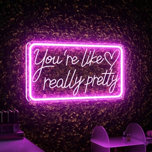 You'Re like Really Pretty Neon Signs for Wall Decor, LED Neon Sign Aesthetic Roo - Picture 1 of 12