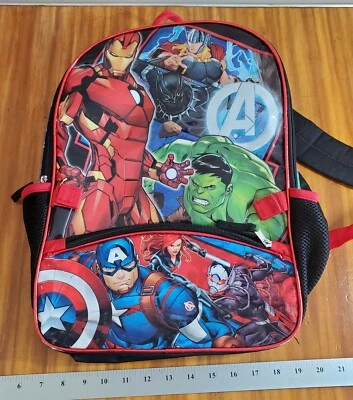 Marvel Avengers Backpack Thor Hulk Iron Man Captain America - Image 1 of 4