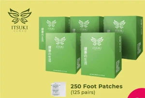 5 x BOX 250pcs ITSUKI KENKO Green premium Detoxing Foot Patch Herbal Cleansing - Picture 1 of 6