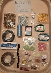 Verschiedenes an Perlen und Zubehör zur Schmuckherstellung.  " Beutel 3 " - Bild 1 von 3