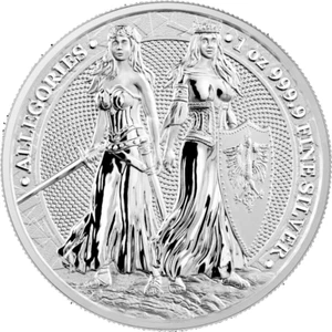 5 Mark The Allegories Polonia & Germania 1 oz plata BU 2022 - Imagen 1 de 3