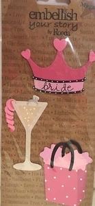 NIP Embellish Your Story Bachelorette Party Magnets By Roeda Set of 3 Bride - Picture 1 of 1