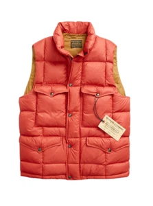 Men's Ralph Lauren RRL 60's Red Quilted Synthetic Down Puffer Vest Jacket New - Picture 1 of 5