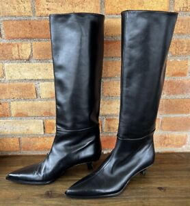 MASSIMO DUTTI NWOB WOMAN Low-heel Tall boots BLACK 40 (9-9.5) 1072/250