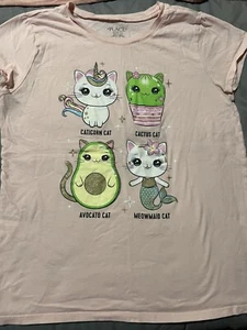 Girls Shirts Set Of 5 Cat Lovers Size 14 Children's Place. One Shirt Is Old Navy - Picture 1 of 6