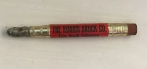 NORRIS BROCK CO BULLET PENCIL ADVERTISER LIVESTOCK STOCK YARD CINCINNATI OHIO - Picture 1 of 3