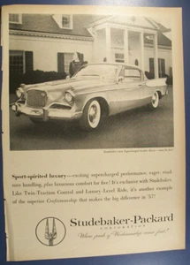 1957 Studebaker Golden Hawk Mid-Size - Mag Car Ad - "Sport-spirited luxury" - Bild 1 von 1