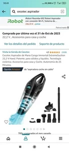 Cecotec Conga Immortal ExtremeSuction 22,2V Animal Hand Aspirador de Mano... - Imagen 1 de 8