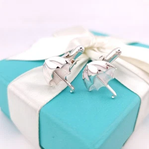 Vintage Tiffany & Co. Sterling Silver Umbrella Men`s Cuff Links Cufflinks - Picture 1 of 9