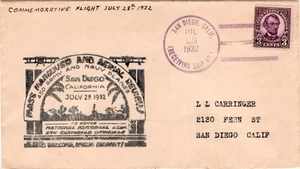 Cover, Massenmanöver und Luftbildausstellung, San Diego, 1932, "Welcome, Amelia Earhart" - Bild 1 von 1