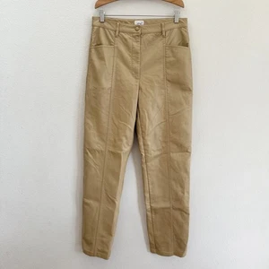 Wilfred Faux Leather High Waist Rebel Pant in Sandy Beige Size 10 - Picture 1 of 7