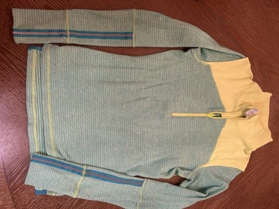 Niñas Ivivva By Lululemon Manga Larga Cuarto Cremallera Talla 12 Foto 1 de 3