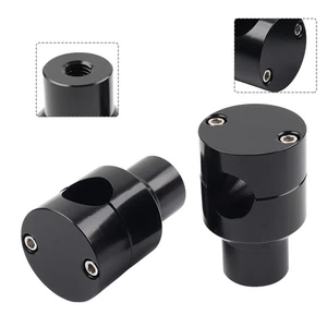 Juego de montaje de abrazadera elevadora manillar 7/8 pulgadas 22 mm, negro, para Harley Honda - Imagen 1 de 11