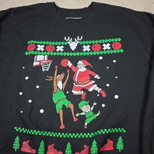 Snowtorious Sweatshirt Herren XL Schwarz Dunking Santa Basketball Ugly Christmas - Bild 1 von 7