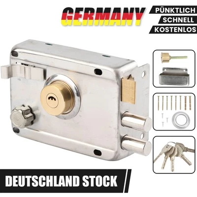 Metall Deadbolt Kastenschloss Türzusatzschloss Zusatzschloss + 5 Schlüssel Set - Bild 1 von 4