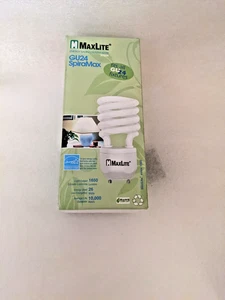 2 Pack MAXLITE LED Light bulb 26W usage, replaces GU24 1650 Lumens spiralmax - Picture 1 of 1