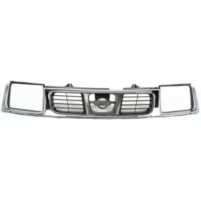 Conjunto de rejilla para Nissan Frontier 1998-2000 carcasa cromada con orificios para faros Foto 1 de 4