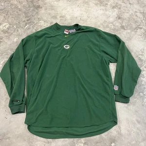 Vintage Nike Green Bay Packers Sweatshirt. Center Swoosh NFL Fleece Crewneck XXL - Picture 1 of 7