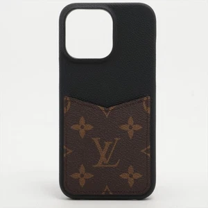 Coque iPhone Louis Vuitton Monogramme IPHONE Bumper 15 PRO MAX M82888 Noir × Marron - Photo 1 sur 4