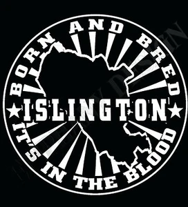 Islington Born And Bred T-Shirt  Arsenal London Original Design Great Gift - Picture 1 of 7