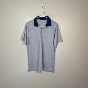Bonobos Golf Polo Mens Small Slim Shirt Gray Blue Stretch Athletic Art - Picture 1 of 5