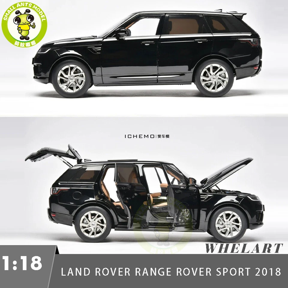 1/18 Whelart Land Rover Range Rover Sport 2018 Black Diecast Model Car Gifts - Image 1 of 4