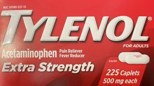TYLENOL Extra Strength 500mg Caplets | 225 Count | Exp 09/2026 | Pain Relief - Picture 1 of 2
